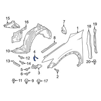 Mazda OE - Left Upper Fender Bracket