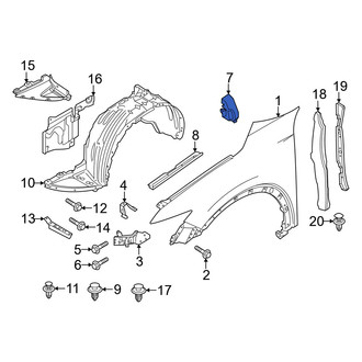 Mazda OE - Left Fender Seal