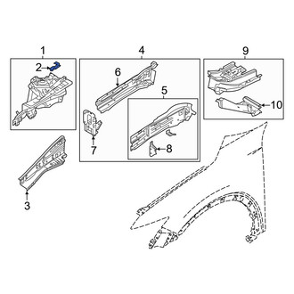 Mazda OE - Right Fender Apron Bracket