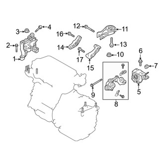 Mazda OE - Engine / Transaxle - Engine & Transmission Mounting (AWD 2.5L)