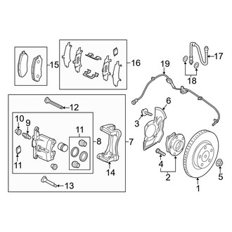 Mazda OE - Front Suspension - Brake Components (2.2L)