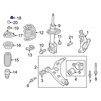 Mazda OE - Suspension Strut Mount Nut