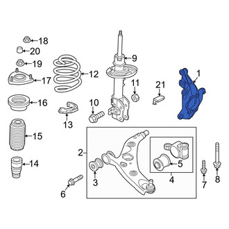 Mazda OE - Front Left Steering Knuckle