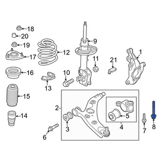 Mazda OE - Lower Differential Mount Bolt