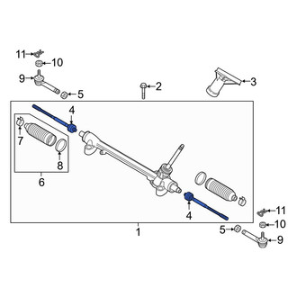 Mazda OE - Inner Steering Tie Rod End