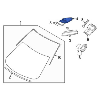 Mazda OE - Front Right Interior Rear View Mirror Cover