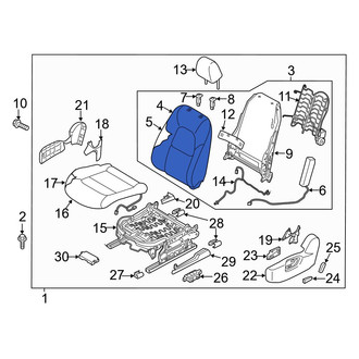 Mazda OE - Front Left Seat Back Cushion Cover