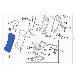 Mazda OE - Rear Center Seat Back Cushion Cover