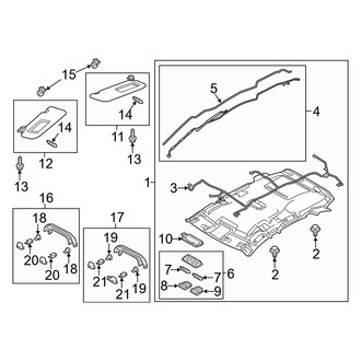 Mazda OE - Roof - Interior Trim (W/O Sunroof)