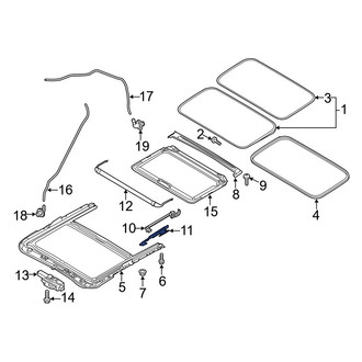 Mazda OE - Right Sunroof Guide Jaw