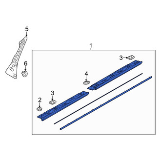 Mazda OE KB7W51P40D - Right Rocker Panel Guard