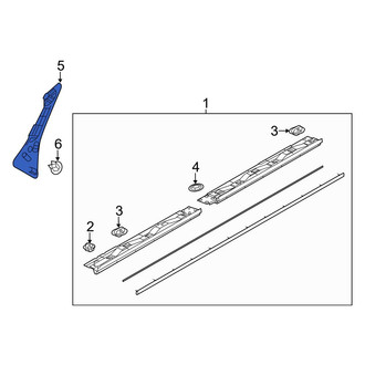 Mazda OE - Right Windshield Molding