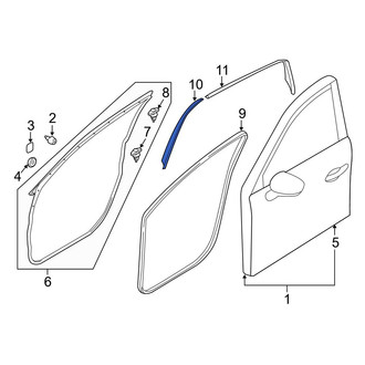 Mazda OE - Front Left Black Out Tape
