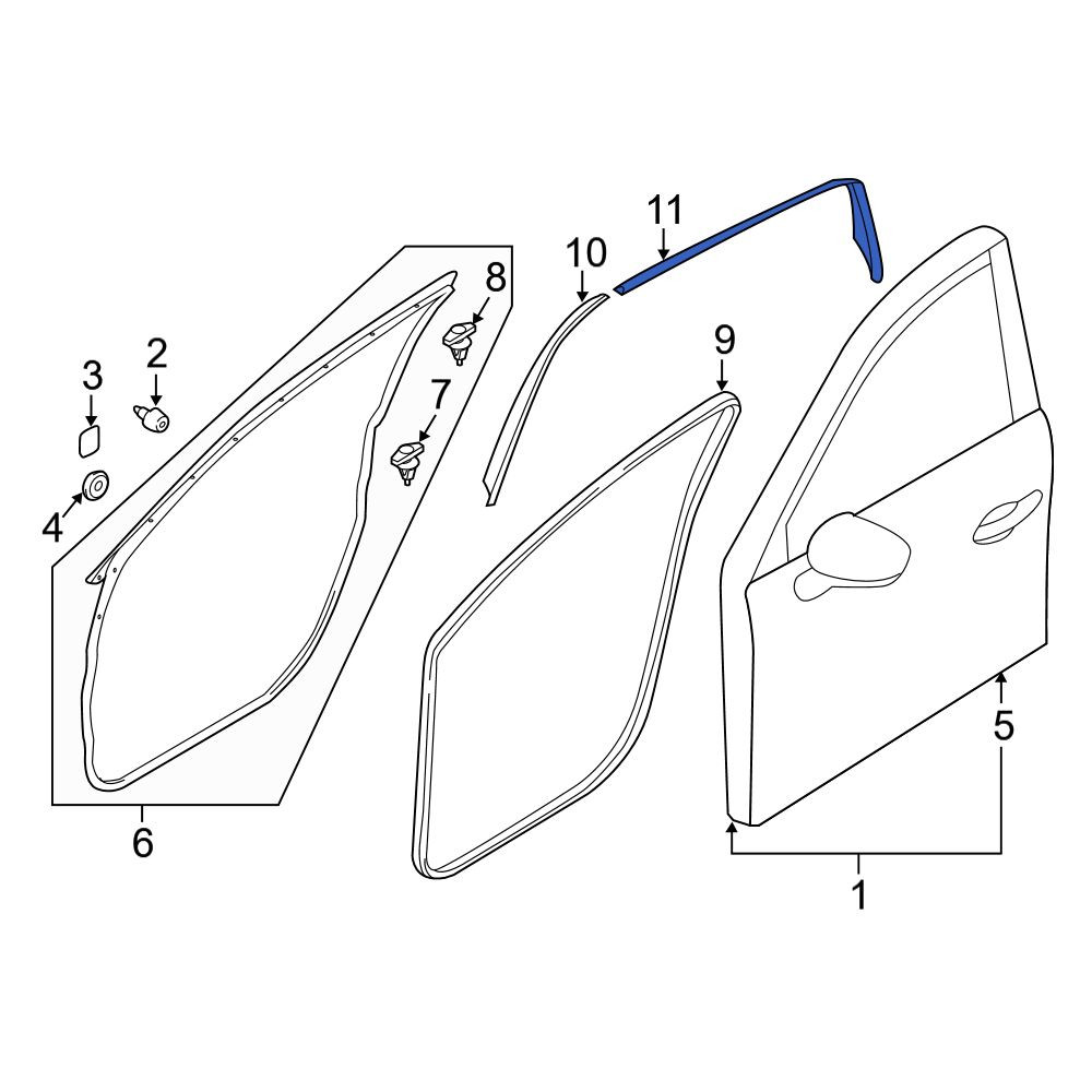 Mazda OE K131508V3 - Rear Right Black Out Tape