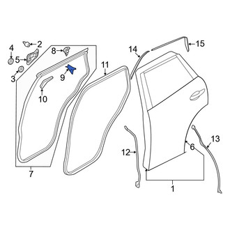 Mazda OE - Rear Left Door Seal Clip