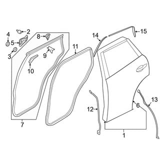 Mazda OE - Rear Door - Door & Components