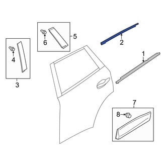 ごまねこページ Mazda OE KB7W50995M - Rear Left Door Reveal Molding