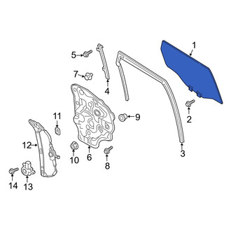 Mazda OE - Front Right Door Glass