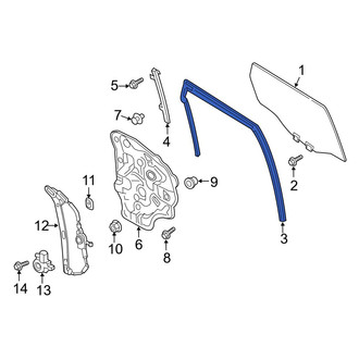 Mazda OE - Rear Right Window Channel