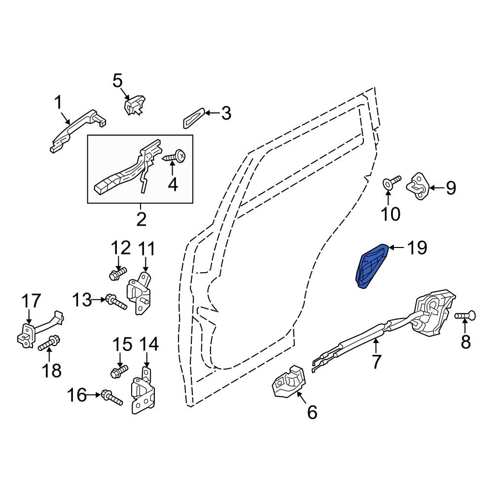 Mazda OE KB7W73973 - Rear Left Door Access Cover