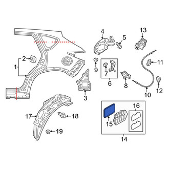 Mazda OE - Quarter Panel Vent Gasket