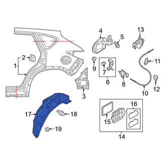 Mazda OE - Rear Left Quarter Panel Splash Shield