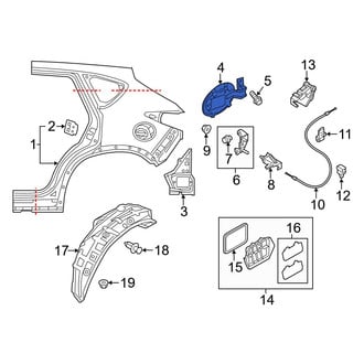 Mazda OE - Rear Fuel Filler Door