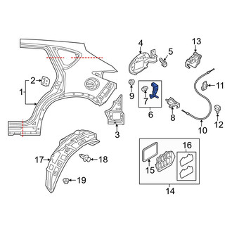 Mazda OE - Rear Fuel Door Bumper