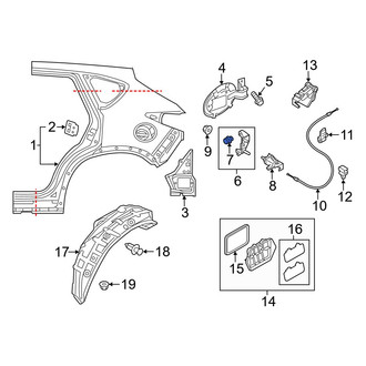Mazda OE - Rear Fuel Door Bumper