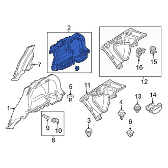 Mazda OE - Rear Left Lower Interior Quarter Panel Trim Panel