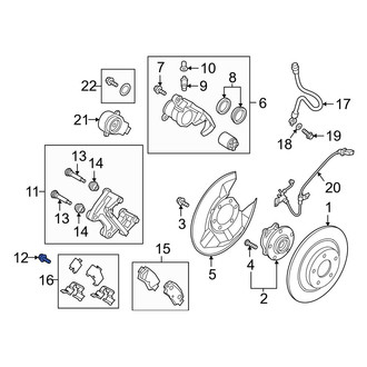 Mazda OE - Axle Hub Mounting Bolt