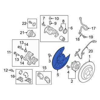 Mazda OE - Rear Right Brake Dust Shield