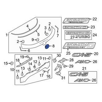 Mazda OE - Rear Upper Hatch Emblem