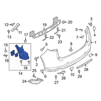 Mazda OE - Rear Left Bumper Splash Shield
