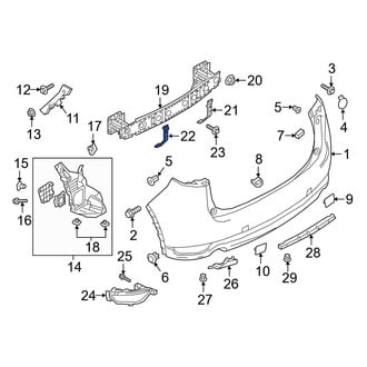Mazda OE - Left Bumper Impact Bar Brace