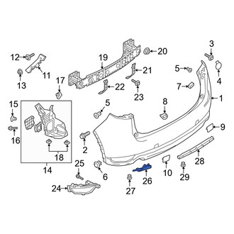 Mazda OE - Rear Left Bumper Cover Spacer Panel