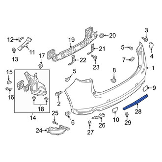 Mazda OE - Rear Center Bumper Splash Shield