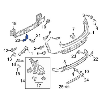 Mazda OE - Rear Left Bumper Cover Stay