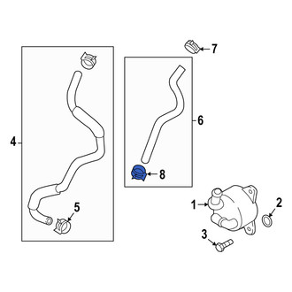 Mazda OE - Lower Engine Coolant Bypass Pipe Clamp