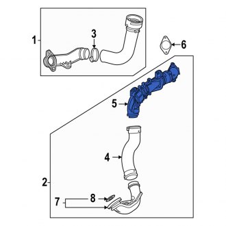 Mazda OE SHY11324X - Upper Turbocharger Outlet Pipe