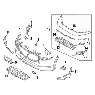 Mazda OE - Front Center Bumper Cover Spacer Panel