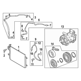 Mazda OE - Air Conditioner & Heater - Condenser, Compressor & Lines