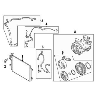 Mazda OE - Air Conditioner & Heater - Condenser, Compressor & Lines