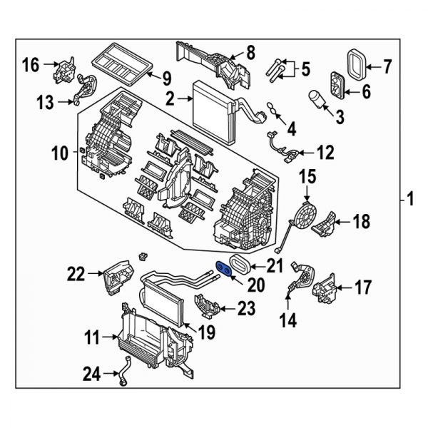 HVAC Heater Core Gasket