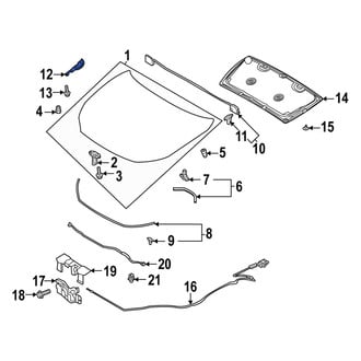 Mazda OE - Front Left Hood Hinge