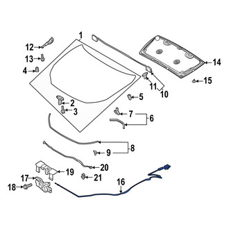 Mazda OE - Front Hood Release Cable