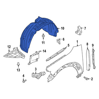 Mazda OE - Front Left Fender Splash Shield