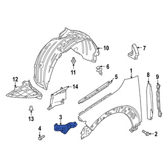 Mazda OE - Front Right Fender Bracket