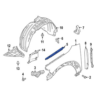 Mazda OE - Front Right Fender Filler Panel