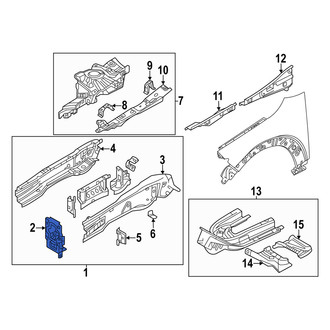 Mazda OE - Front Left Frame Rail End